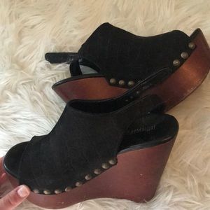 Jeffrey Campbell platform black wedges